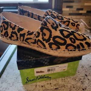 Sam Edelman Khloe Pony Skin. Leopard Print Espadrille Size 11